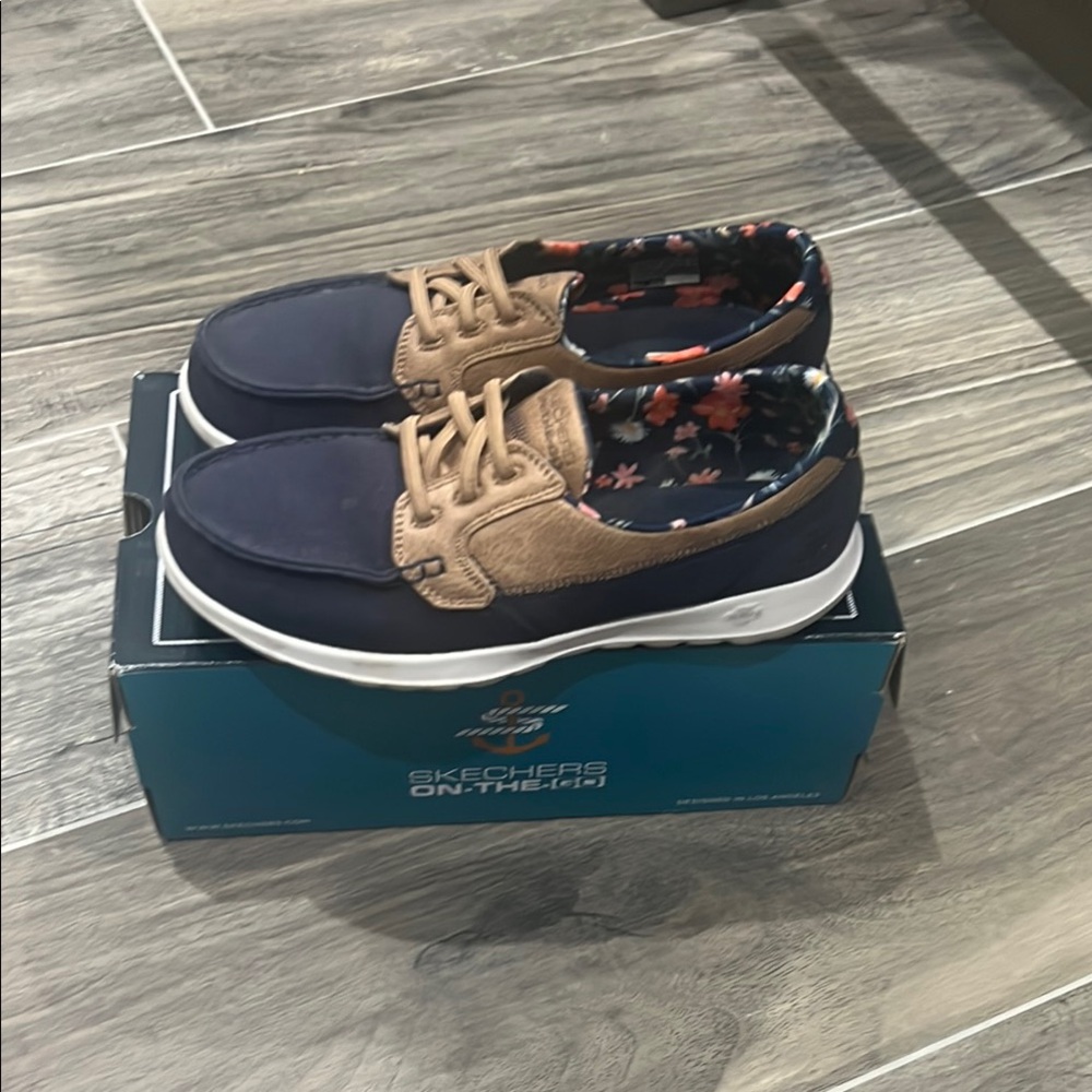 Skechers On-The-Go Navy Slip Ons